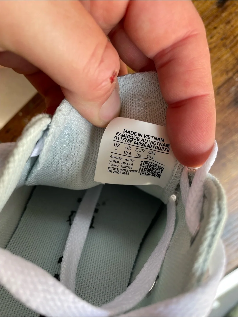 Converse Kids Low-Top Canvas Sneakers in Light Mint with Floral Embroidery